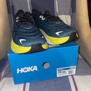 Hoka Men's Athletic Shoes in Greenish/blue and Yellow